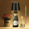 DEECOZY Kabellose LED Flaschenleuchte, Aufladbar Tischlampe mit 5200 mAh Akku 3000K + RGB Dimmbare Tragbare Touch Tischleuchte IP54 Wasserdicht LED Flaschenlampe für Innen Außen Restaurant Bar