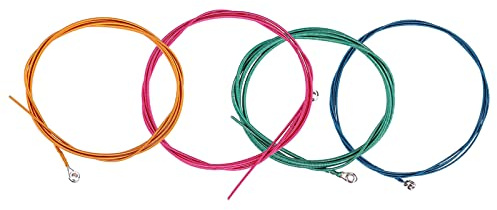 Cuerdas de bajo de neón Piccolo 12 × 10 × 1 1,16 mm, 1,44 mm, 2,0 mm, 2,54 mm .046-.100 4 cuerdas coloridas instrumento de cuerdas de bajo eléctrico