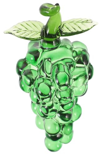 OSALADI Decorazione Uva Artificiale in Cristallo Verde, 1 Pezzo