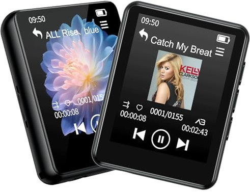 64GB Reproductor MP3 Bluetooth 5.3 Pantalla Táctil Reproductor Musica niños Portátil para Niños con Altavoz, Radio FM, con Grabación, soporta Tarjeta TF de 128GB,Calidad de Sonido HiFi