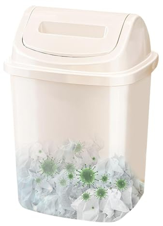 Basura de la tapa oscilante, basura pequeña con tapa oscilante | 3.17 galonenarios de cocina tubo de basura ligero, botella compacta para ecuación, dormitorio, sala de estudio, sala de estar