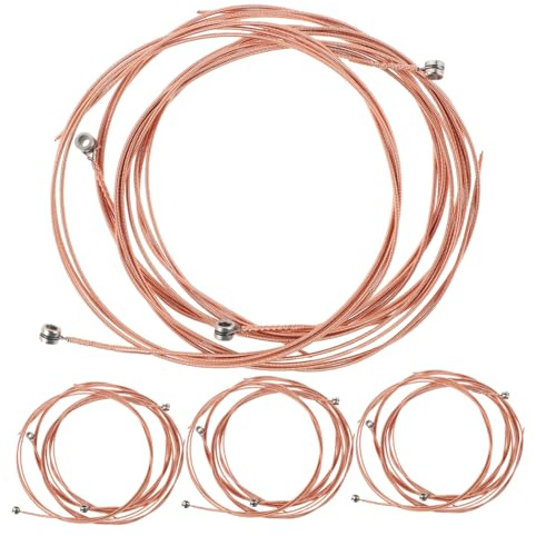 Kisangel 12 Piezas Cuerdas Para Guitarra Acústica Cuerdas De Repuesto Para Guitarra Folk Duraderas y Fáciles De Instalar Tipo De
