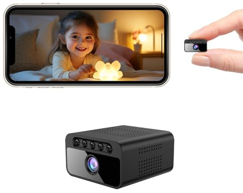 AOBOCAM Mini Spy Camera 4K, Compact WiFi Camera Small Indoor Camera with Night Vision, Motion Detection, 5H Battery, SD Card & Cloud Storage, App Control (4k)