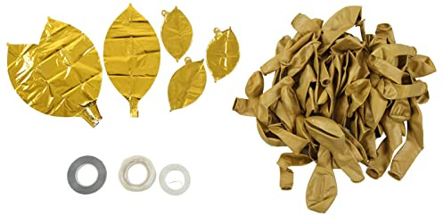 Ycauty Ballonggirlandskit Hållbar Enkel Montering för Bröllopsfestdekorationer Latex Aluminiumfolie 60+6 Ballonger (Guld)