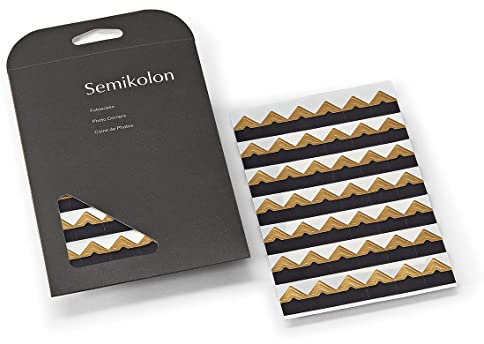 Semikolon 353598 Fotoecken 252 Stück selbstklebend - Vorratspack, Klebepads für Fotobuch und Fotoalbum - Gold