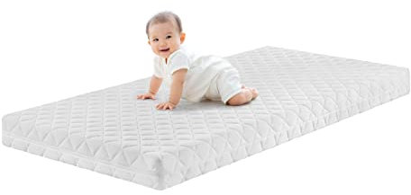 Traumnacht BT Kiddy Kindermatratze Pure , 60 x 120 cm, Schadstoffgeprüft nach Öko-Tex Standard 100, hautfreundlicher Bezug abnehmbar und waschbar, produziert nach deutschem Qualitätsstandard, Weiß