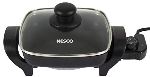 NESCO ES-08, Electric Skillet, Black, 8 inch, 800 watts
