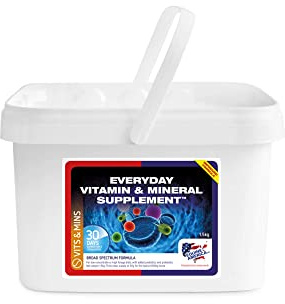 Equine America Everyday Vitamin & Mineral (1.5kg) Horse Vitamins and Minerals Supplement, Supports Everyday Health and Wellbeing. Great Horse Gut Balancer with Probiotics