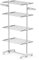 HomCom Tendedero de Ropa Tipo Colgador Móvil Blanco y Acero Inoxidable (80-142) x55x178 cm