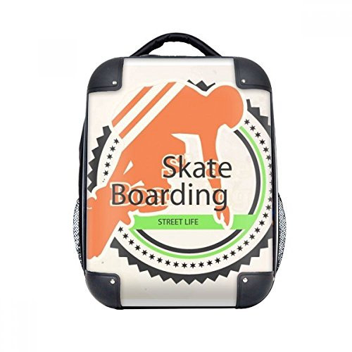 DIYthinker El deporte de invierno Atletas del patín de embarque Ilustración del estuche rígido de transporte para hombro Niños Mochila 15 Regalo