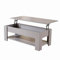 Home Source Coffee Table with Lift Up Top Storage Area and Magazine Shelf, Grey