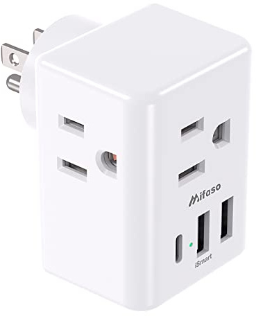 Cruise Approved Power Strip - Outlet Extender Multi Plug Outlet, USB Wall Charger, No Surge Protector Cruise Essentials for Ship and Travel, ETL Listed