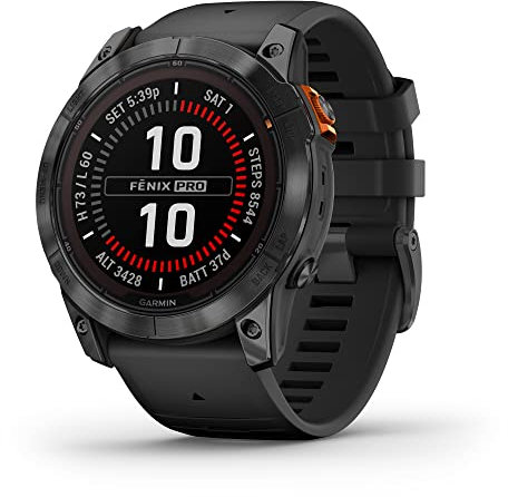 Garmin fēnix 7X Pro Solar, smartwatch GPS multisport, torcia integrata, capacità di ricarica solare, nero