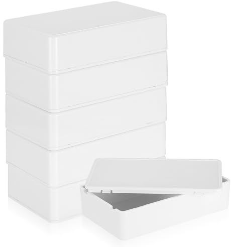 6 Pz Scatola di Derivazione, Scatola di Giunzione Cavi Custodia Elettronica, Strumento Scatola di Alimentazione in Plastica per Esterno (100x60x25mm, bianco)