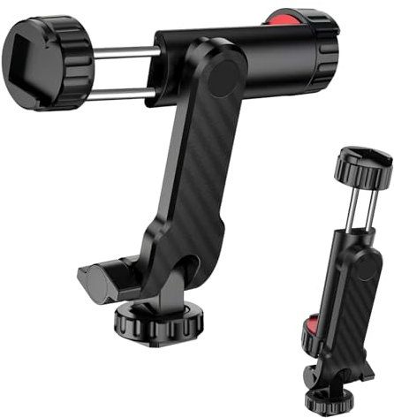 Support de Trépied pour Smartphone, Adaptateur de Montage pour Téléphone, Rotation à 360°, 2 Sabots Froids