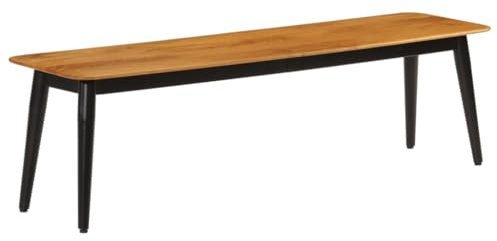ShGaxin Massiv träbänk av handtag och järn 160 x 40 x 45 cm, hallbänk, matbänk, köksbänkar, garderobsbänk, husbilsmöbler - 356979