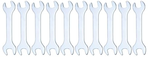 QUARKZMAN 10 Pezzi Chiave Doppia Aperta Sottile 12mm x 14mm Metrica Super Sottile Testa Piatta Chiave Aperta Zincata per Riparazione Auto Montaggio Mobili