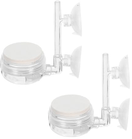 Lurrose 2pièces Pierre De Diffusion Nano pour Aquarium Diffuseur De Bulles avec Ventouse Aérateur Silencieux pour Eau Douce Et Eau De Mer