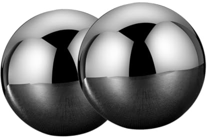 DIYEAH Piedras de Hielo de Acero Inoxidable 304 Bola de 55 MM Juego de 2 Unidades Enfriador Rápido para Whisky y Vino Reutilizables y Resistentes Corrosión Ideales para Bebidas y