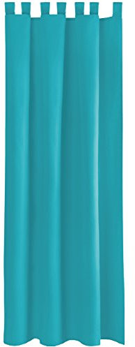 Bestlivings Blickdichte (Türkis) Gardine mit Schlaufen in 140x225 cm (BxL), Vorhang Dekoschal als Sichtschutz