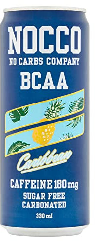 Nocco BCAA Energy Drink 330 ml 180 mg di caffeina - Caraibi, 24 confezioni