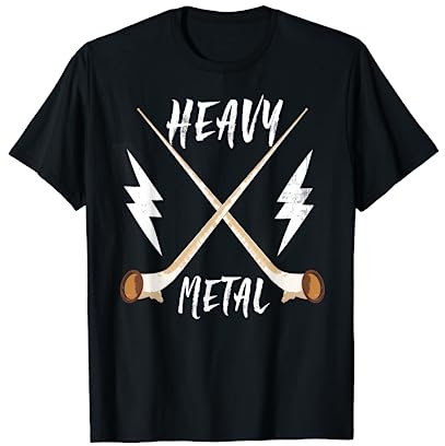 Alphorn Musiker Instrument Heavy Metal T-Shirt