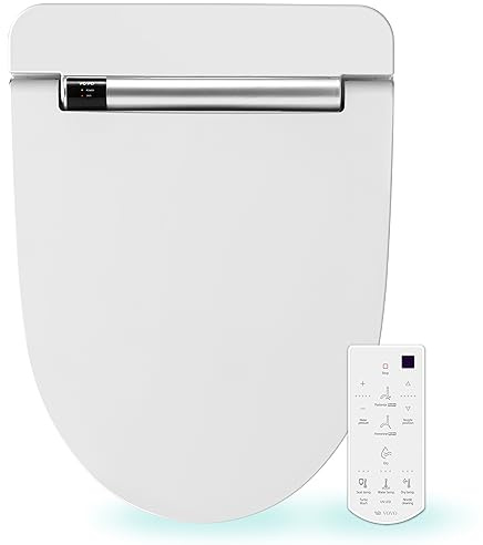VOVO VB-4000SE Elektronischer Smart Bidet Toilettensitz, Länglich, Selbstreinigende Düse aus Volledelstahl, Nachtlicht, Desodorierung, umweltfreundliche Energieeinsparung, beheizter Sitz, aus Korea