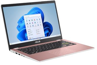 ASUS Vivobook 14 E410MA 14 Full HD Laptop with Microsoft Office 365 (Intel Celeron N4020, 4GB RAM, 64GB eMMC, Windows 11 S Mode) Ships with 1 Year Microsoft Office Subscription, Rose Pink
