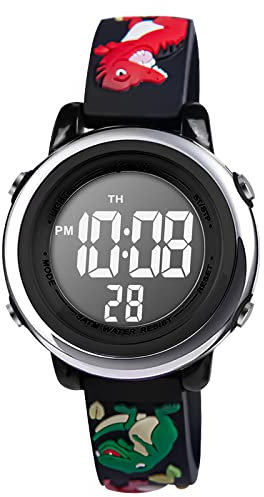 Vicloon Digitaluhr Kinder Uhren, wasserdichte Kinderuhr Digitale Uhr Kinder Armbanduhr Jungen Digitaluhren Sports Outdoor Kinderuhren mit Wecker, Datum, Stoppuhr, LED-Lichter