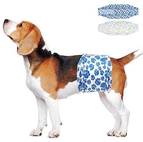 Dono Dog Diapers Male Disposable Male Dog Wraps 40ct Doggie Diapers Wetness Indicator Leak-Proof Dog Belly Wraps, Rapid-Dry Gel Technology Puppy Diapers for Excitable Urination Incontinence, Medium