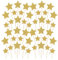 JEKUGOT 100 Pcs Gold Glitter Star Cupcake Toppers Set for Wedding, Engagement, Bridal Shower, Birthday Party Birthday Party Cake Decorations Supplies