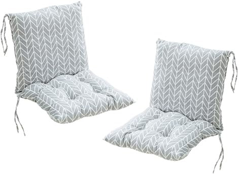 Yahbrra 2er Set Niedriglehner Auflagen Set Stuhlauflage 40 * 80cm Sitzkissen Niederlehner Gartenstühle Sitzauflagen Stuhlkissen Abnehmbarem Rückenlehne Auflage (Color : M, Size : 40 * 80CM(2 Pieces))