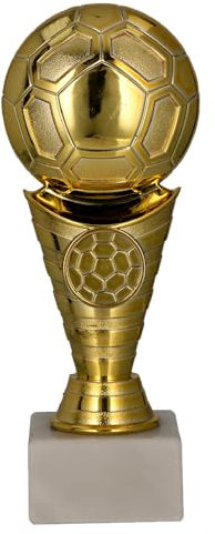 Larius Fußball Pokal Ehrenpreis Trophäe - ST2 (ohne Wunschtext, Gold)