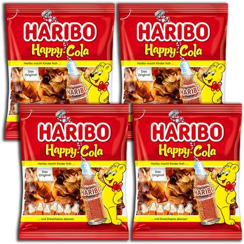 4 er Pack Haribo Happy-Cola 4x 175g Fruchtgummi-Flaschen mit Cola-Geschmack