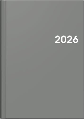 BRUNNEN Buchkalender Mod. 796 2026 | A5, Kunststoff, grau