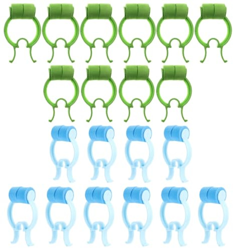SHOWERORO Pinzas Nasales Profesionales para Fijación de Tapones, Clips para Cuidado de Epistaxis, Tamaño Pequeño, Color Azul y Verde, 20 Unidades, Uso Práctico para Entrenamiento