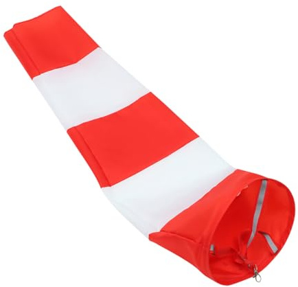 Veemoon Manga de Viento Direccional Reflectante 100 Cm Resistente Oxford Naranja y para Jardín Exterior Decoración y Medición Viento en Terrazas y Patios