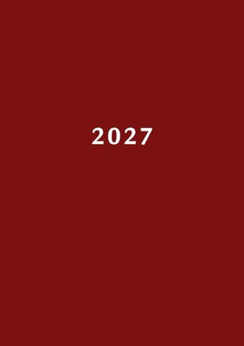 2027: A5 Terminplaner Kalender | 1 Woche auf 2 Seiten | Jan - Dez Wochenplaner | Kalenderbuch Terminkalender | Organizer Wochenkalender | Buchkalender Jahresplaner | Taschenkalender Matt Rot