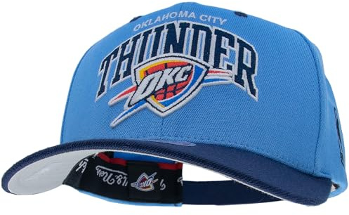 Mitchell & Ness Team Arch Cappellino da Baseball con Chiusura Classic Red Snapback - Oklahoma City Thunder (Blu Reale)