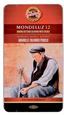 Koh-I-Noor Mondeluz Crayons de Couleur Aquarelle (Set de 12)