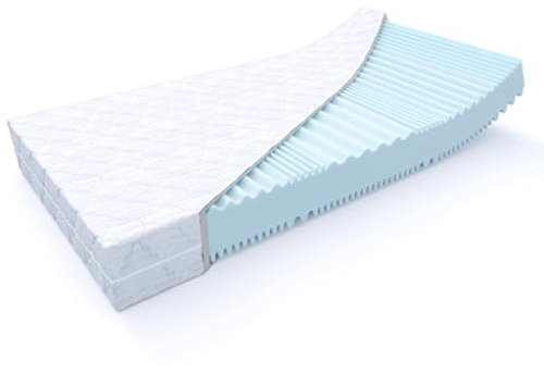 MSS e.K. Aqua Deluxe - 7 Zonen Wellness Kaltschaummatratze 16 cm (Kernhöhe 14 cm) - Härtegrad H2 & H3 - Matratze Wendematratze Kaltschaum Oeko-TEX - (90 x 200 cm, H2 / H3)