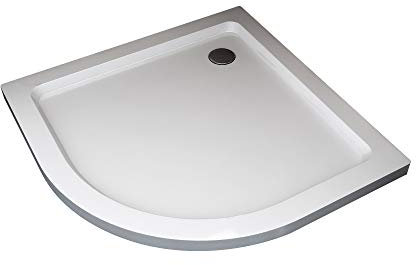 Plato de ducha semicircular rebajado de abs con valvula incluida H.5 cm (80)