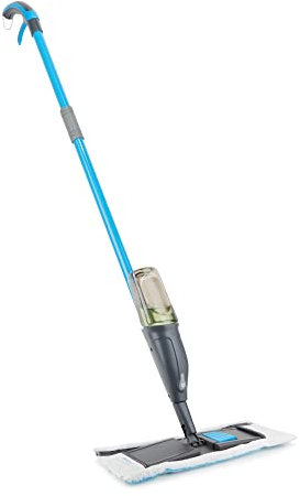 Minky Spray Mop, Floor Cleaner, 4 in 1 Floor Mop, Mops for Cleaning Floors, Spray Mops for Floors, Floor Mops, Triple Action Pad, Blue