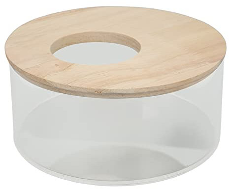 Biitfuu Sand-Badebox für Kleintiere, Runde Shap Pet Sand Box Transparentes Acryl Sandbad für Hamster Mäuse Lemming Rennmäuse oder Andere Kleine Haustiere