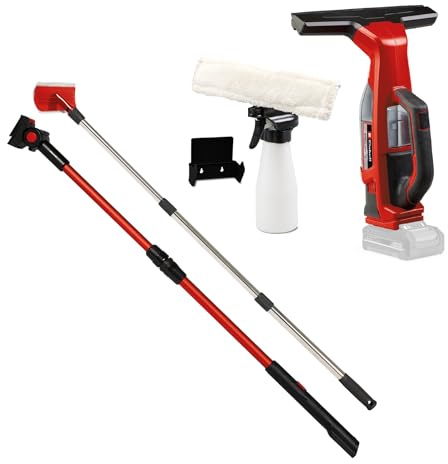 Einhell sladdlösa fönsterrengöraren BRILLIANTO Power X-Change (utan batteri) & Einhell teleskopstångset BRILLIANTO (passar den sladdlös fönsterrengörare BRILLIANTO)