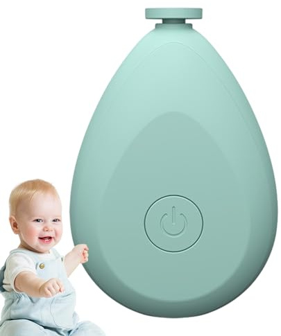 Lima de Uñas Eléctrica Bebé | Cortauñas para bebés con 4 cabezales de molienda | Cortauñas para bebé, recién nacido, niño pequeño, forma de gota, tijeras para uñas para bebé, funciona con Onlynery