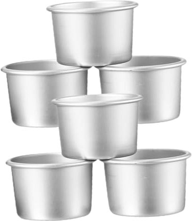 IMIKEYA 6pezzi Tortiera in Alluminio Rotonda Rimovibile Stampi Per Torte Per Chiffon Cake e Dolci Da Forno Facile Da Pulire e Utilizzare