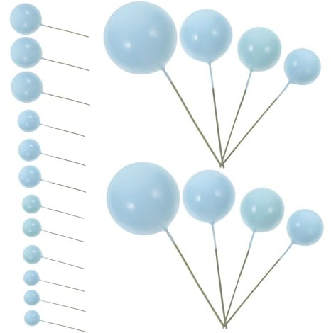 Cabilock Birthday Cake Picks Baking Decoration 20pcs Foam Mini Balloons Toppers Cupcake Toppers Birthday