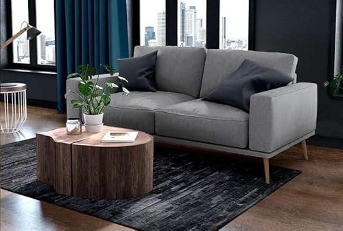 Hairon – Tapis en cuir de vache patchwork fabriqué à la main | Tapis décoratif luxueux à rayures | Tapis antidérapant pour salon et chambre à coucher (noir, 0,8 x 2,4 m)