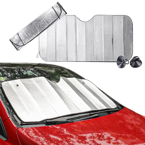Protection Solaire pour Pare-Brise de Voiture - Pliable - Anti-UV - pour Garder Le Pare-Brise au Frais - Protection Contre Le Gel et la Neige - Utilisation Toute l'année